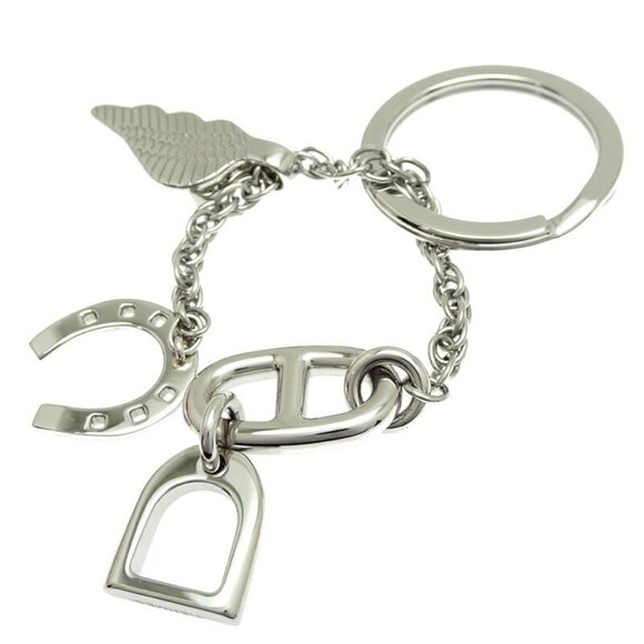 HERMES Silver Keyring - Picture 2 of 6